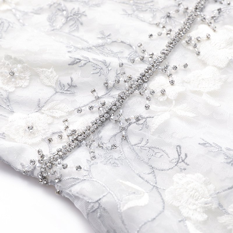 Women's Embroidered Beaded Long Dress - Image 2