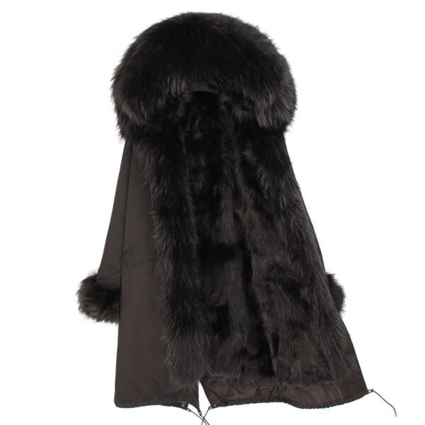 Women's Winter Wool Collar Coat Long Style Overcome - Image 3