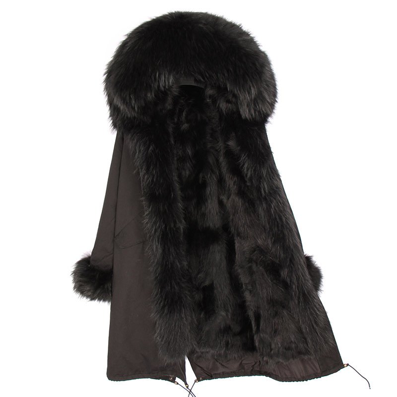 Women's Winter Wool Collar Coat Long Style Overcome - Image 3