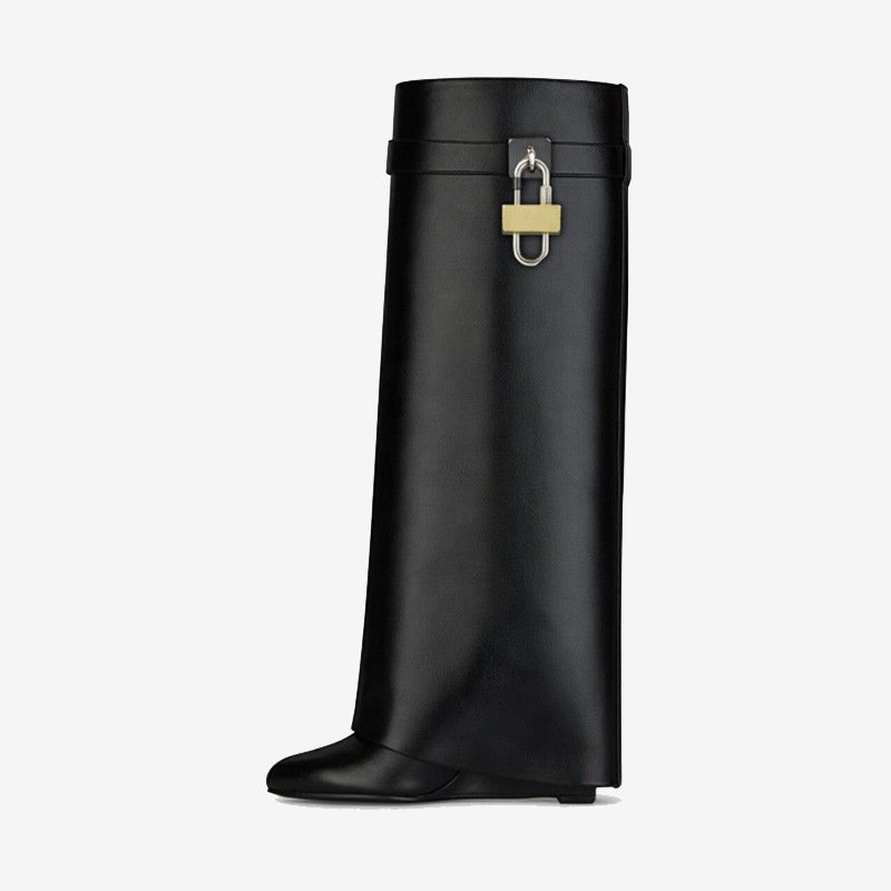 New Wedge Pants Boots Metal Lock Pants Fashion Women Sleeve - Image 9