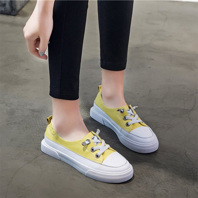 Ins Leather White Shoes Women Wild Korean Flat Women's Shoes - Image 3