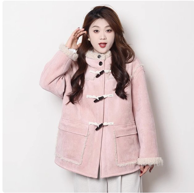 Maillard Short And Long Suede Faux Fur Plush Coat - Image 2