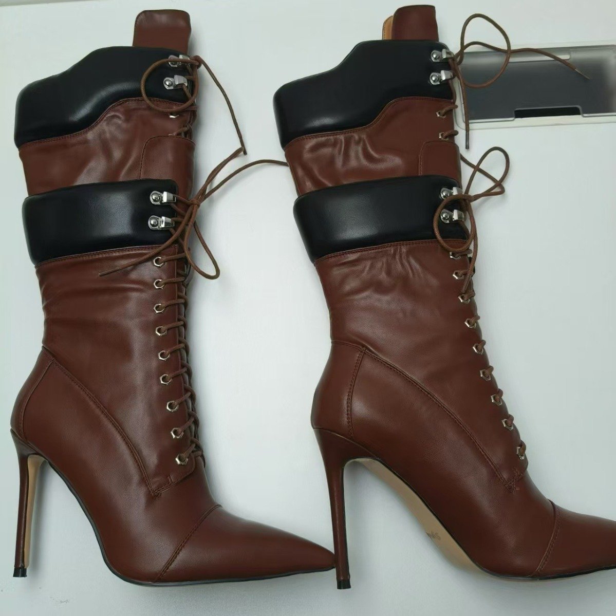 Women's Fashion Double-layer Lace-up Boots - Image 5