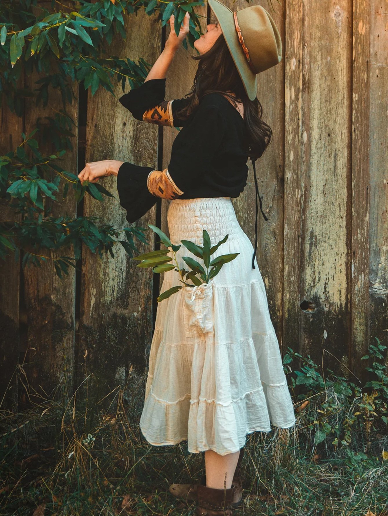 Casual Women Bohemian Loose Solid Skirt - Image 5