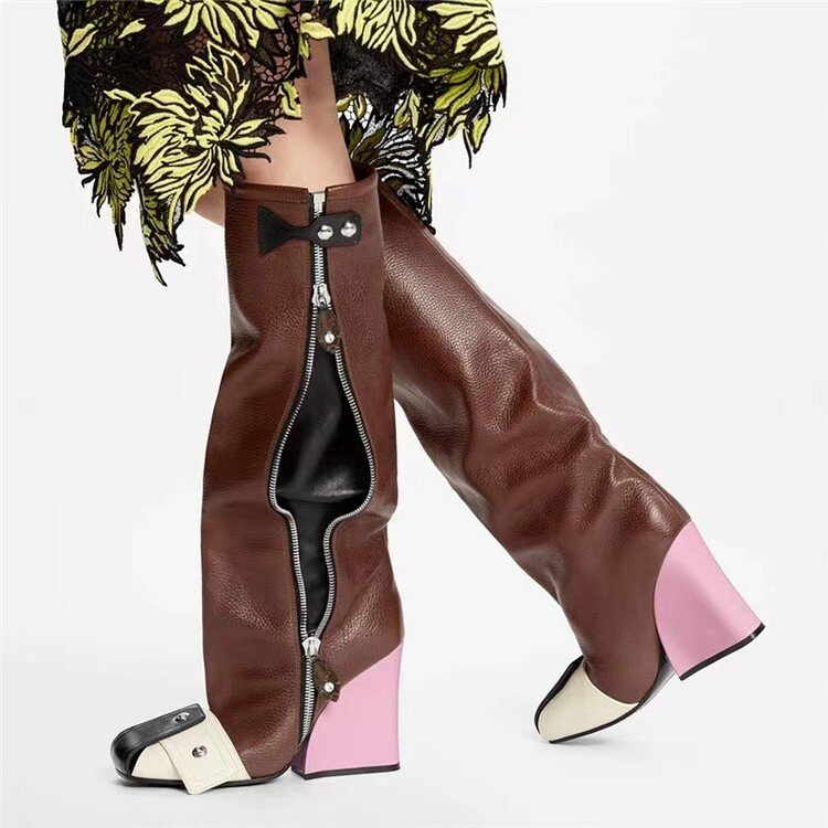 Fashion Runway Large Size Knee-high Boots For Women - Image 5