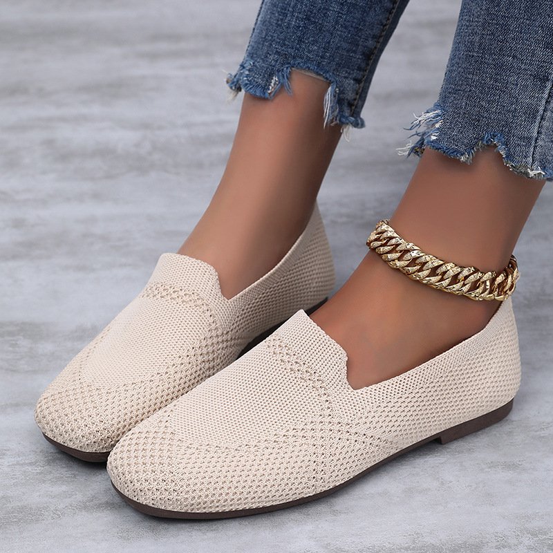 Flyknit Shoes Casual Flat Shoes Women - Image 2