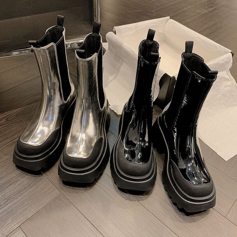 Cowhide Silver Martin Boots  Women