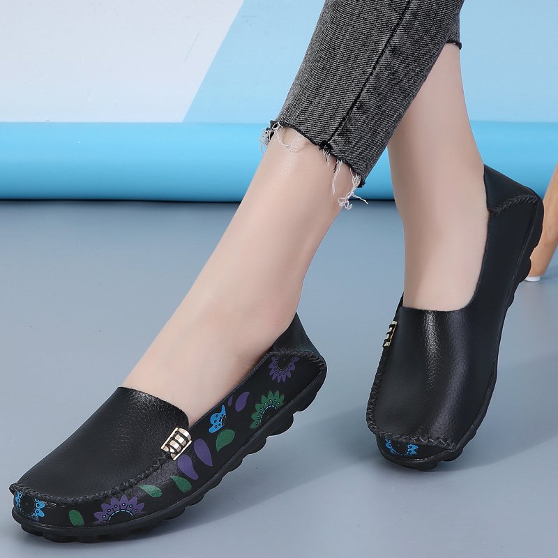 Flowers  Women Flat Shoes With Sewing Thread Soft Shoes - Image 9