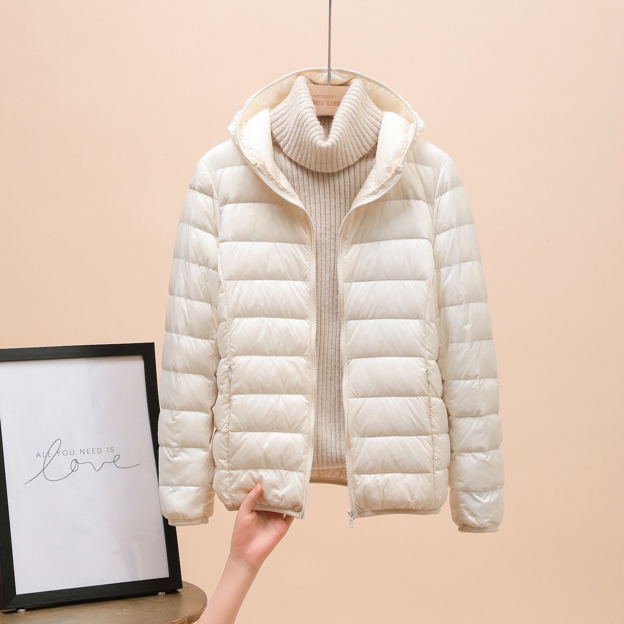 Down Jacket Women's Short Light And Thick - Image 3