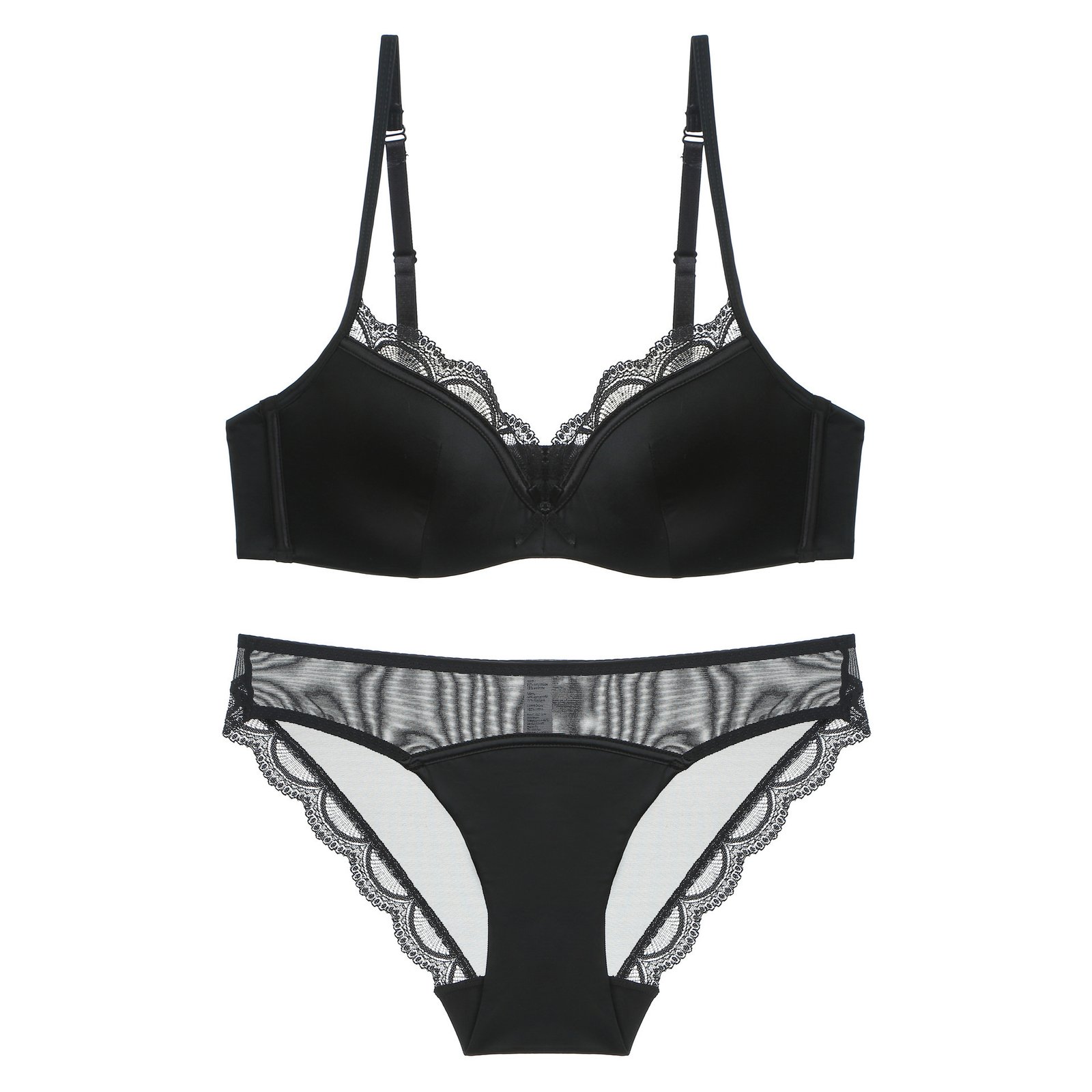Women's Sexy Thin Glossy Lace Bra Set - Image 5