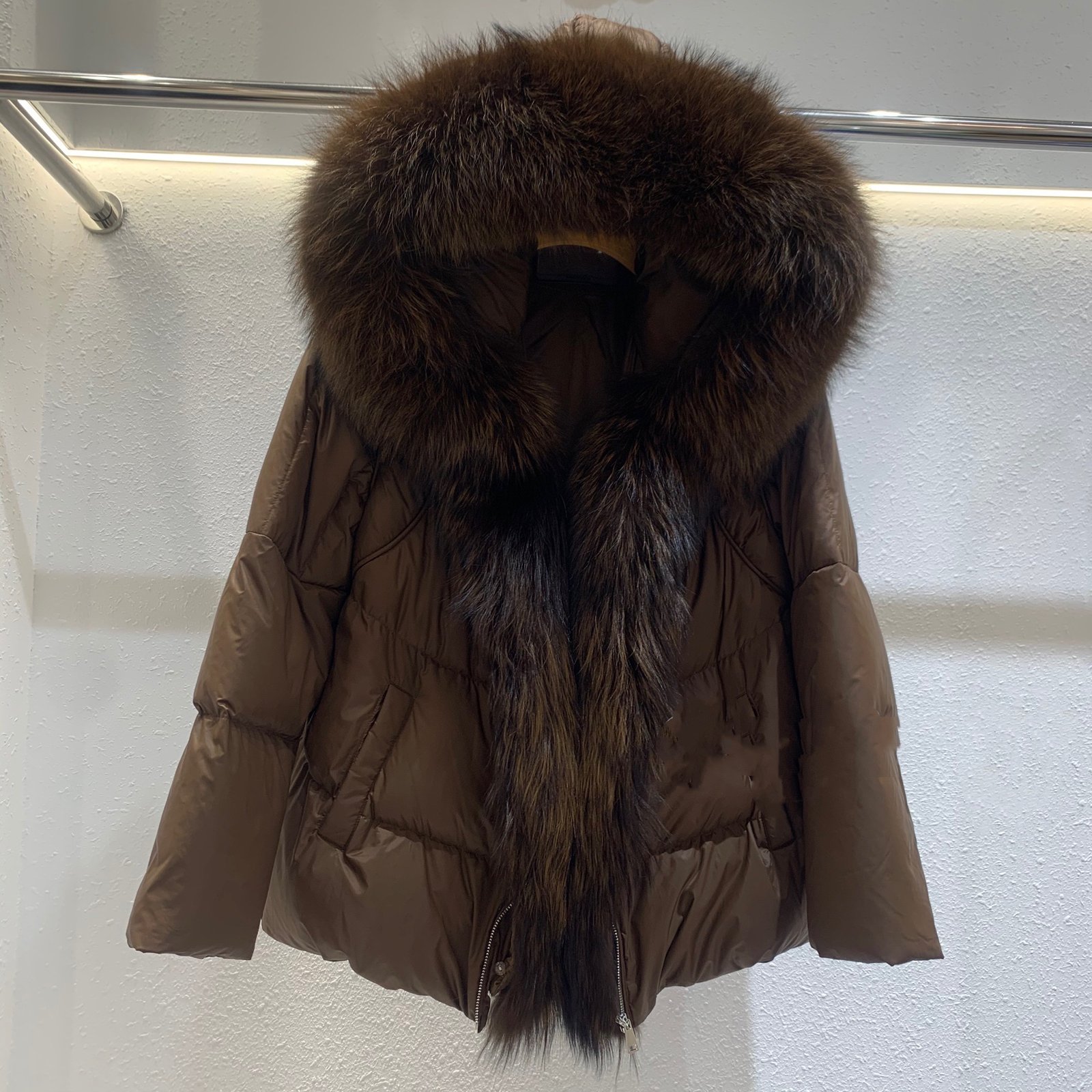 Fox Big Fur Collar Duck Down Down Jacket Female - Image 10