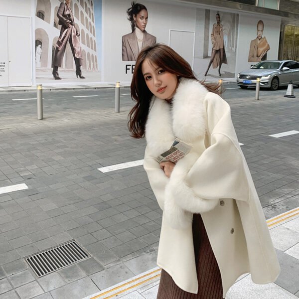 Cloak Double-sided Tweed Long Coat Fairy - Image 5
