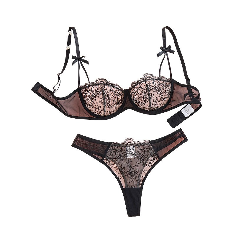 Lace Advanced Simple Three-point Bra Set - Image 4