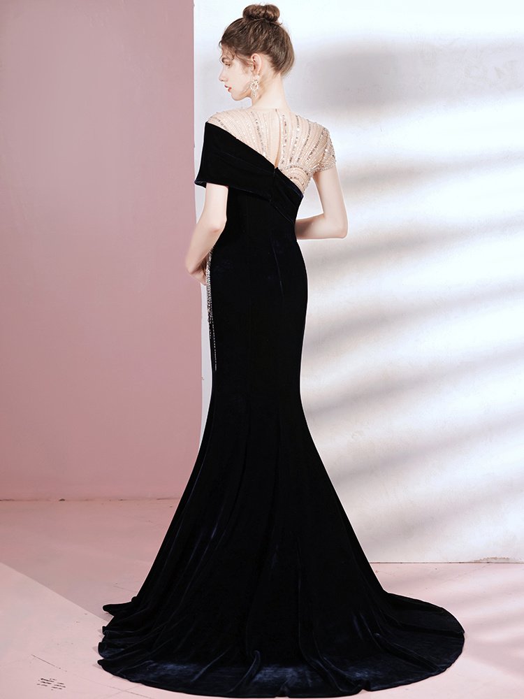 High-end Evening Dress Noble Lady Fishtail Trailing - Image 5