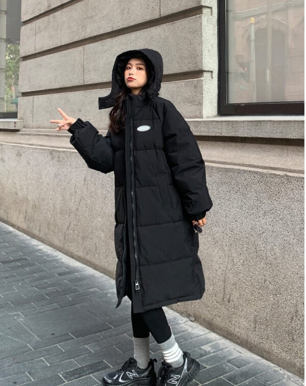 Black Down Cotton Jacket Women's Winter Thickening - Image 2