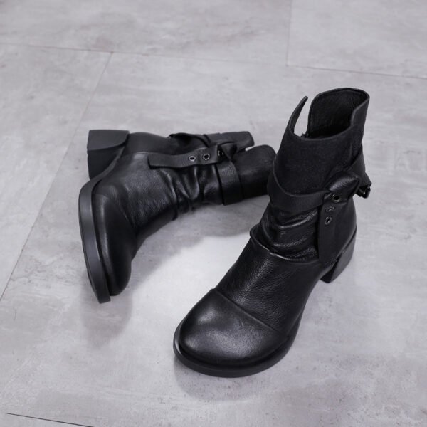 Fashion Personality Women's Retro Chunky Ankle Boots - Image 6