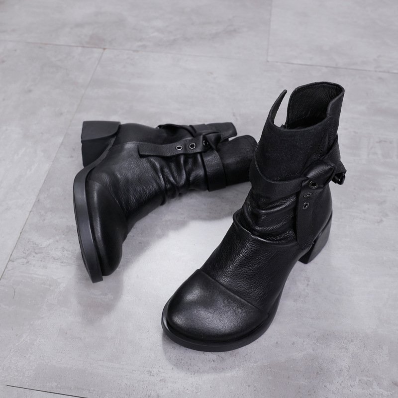 Fashion Personality Women's Retro Chunky Ankle Boots - Image 6