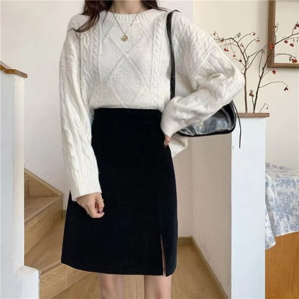 Style Slim-fit Corduroy Skirt - Image 4