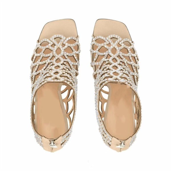 Women's Rhinestone Hollow High Heels - Image 2