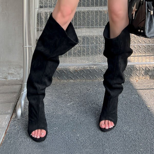 Fashion Personality Zipper High-heel Boots Women - Image 2
