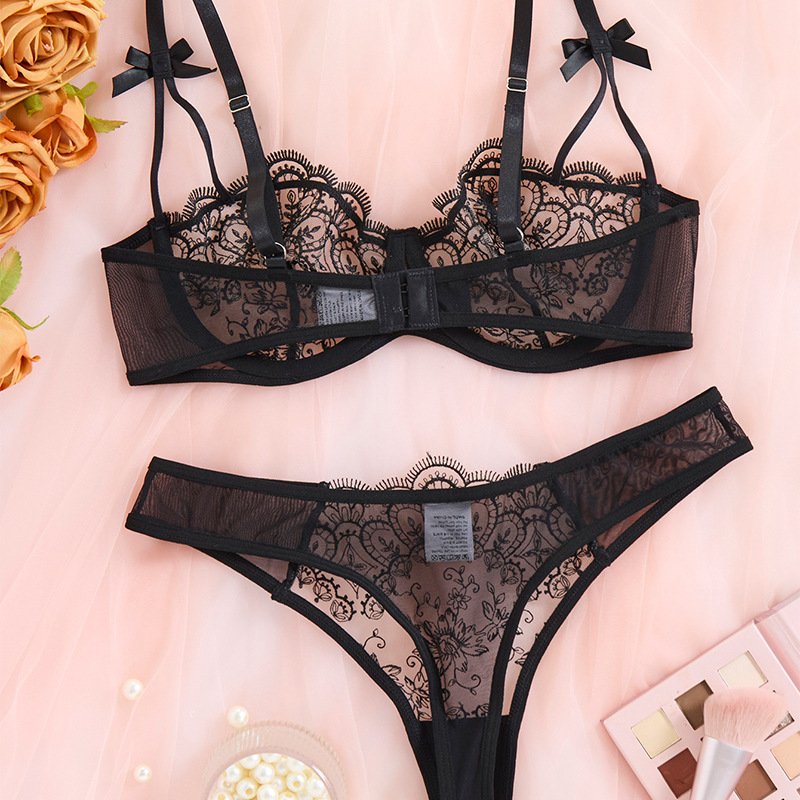Lace Advanced Simple Three-point Bra Set - Image 2