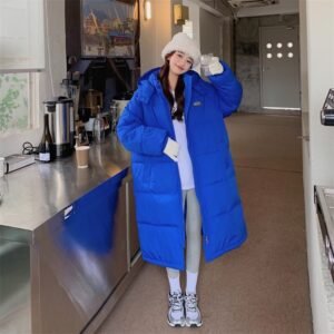 Black Down Cotton Jacket Women's Winter Thickening