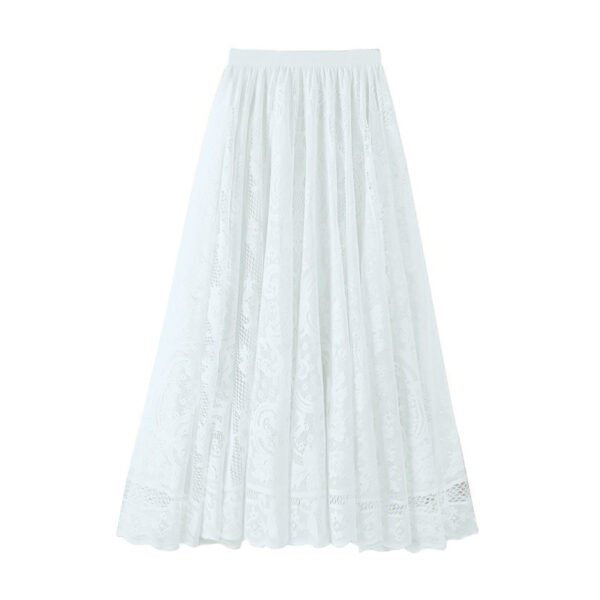 Korean Style High Waist Lace Skirt - Image 6
