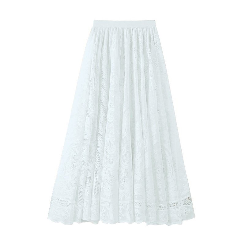 Korean Style High Waist Lace Skirt - Image 6