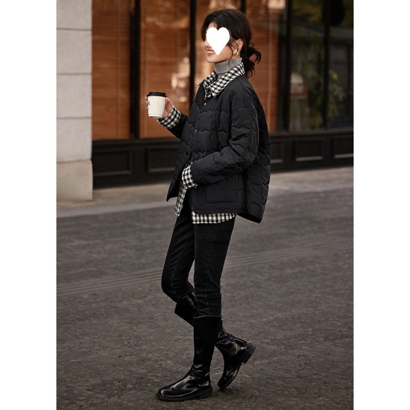 Winter All-matching Simple Stitching Women's Cotton-padded Clothing - Image 5