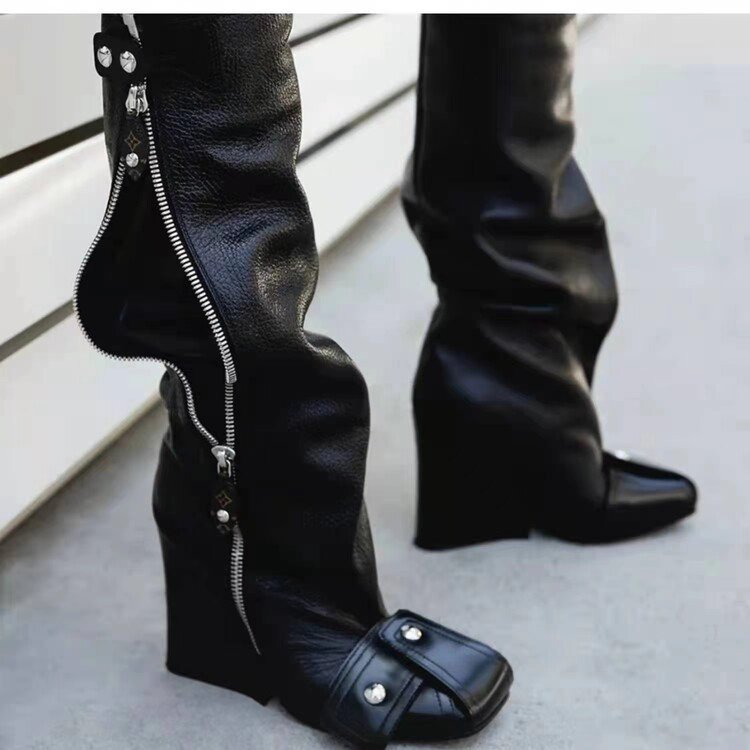 Fashion Runway Large Size Knee-high Boots For Women - Image 4