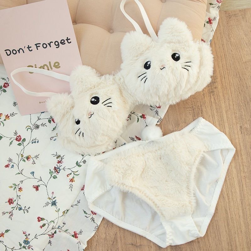 Cute Girl Girls Underwear Pure Cotton Cute Wireless Bra Set - Image 9