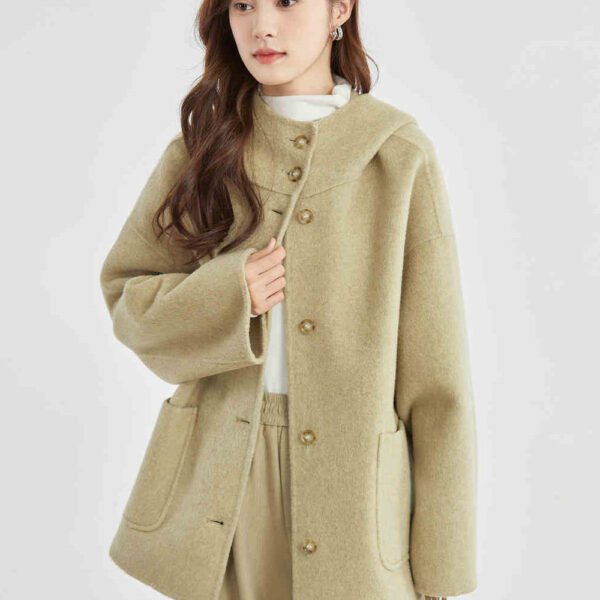 Cloak Winter Hooded Reversible Cashmere Coat - Image 6