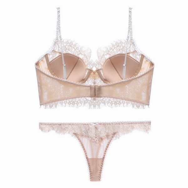Women's French Thin Cotton Lace Bra Panties Set - Image 8