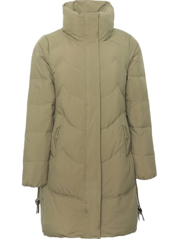 Loose Mid-length High Collar Warm Cotton Coat Jacket - Image 5