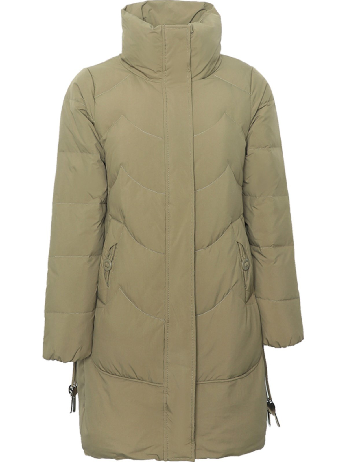 Loose Mid-length High Collar Warm Cotton Coat Jacket - Image 5