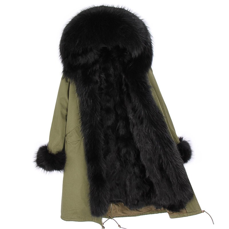 Women's Winter Wool Collar Coat Long Style Overcome - Image 4