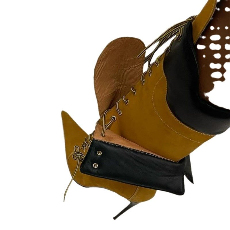 Women's Fashion Double-layer Lace-up Boots - Image 2