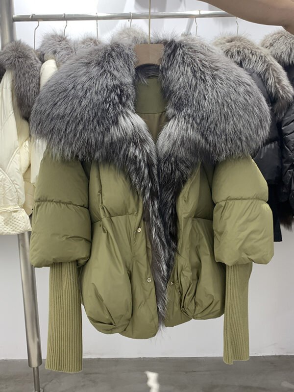 Slimming Loose Temperament Western Style Down Fur Coat - Image 9