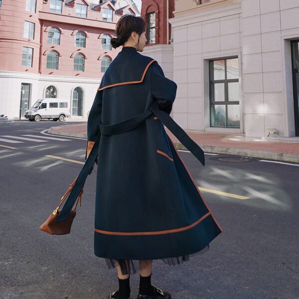 Women's Medium Length Woolen Jacket - Image 4