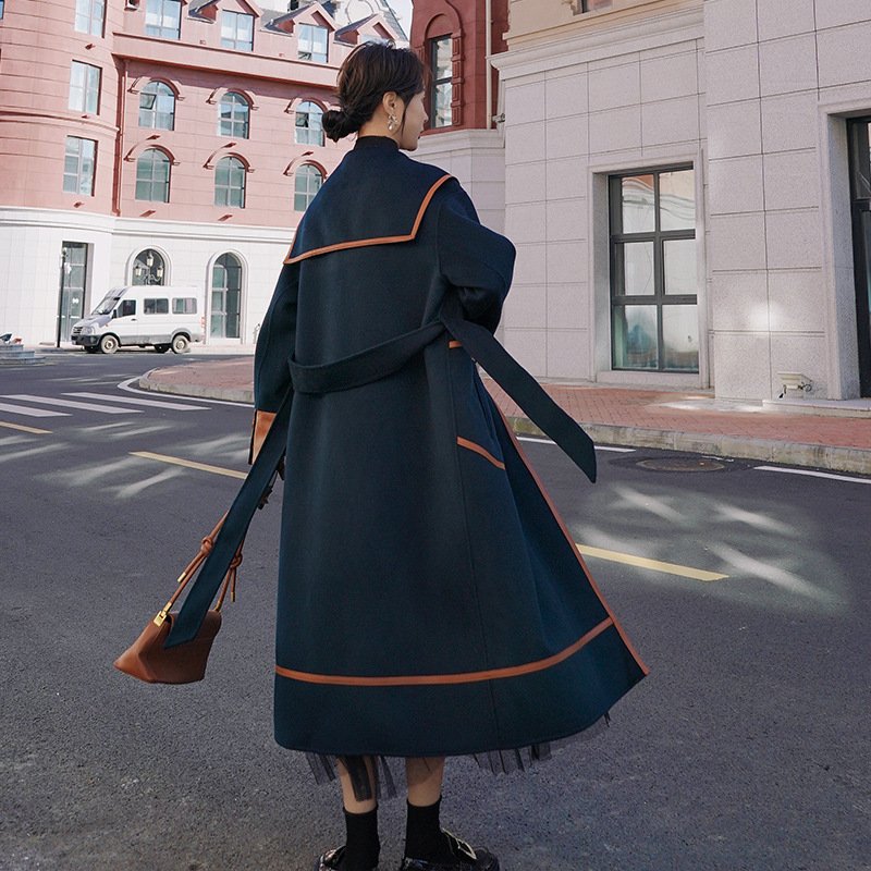 Women's Medium Length Woolen Jacket - Image 4