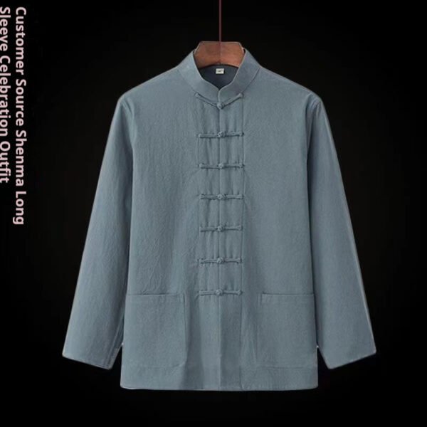 New Loose Ramie Chinese Shirt For Women - Image 6