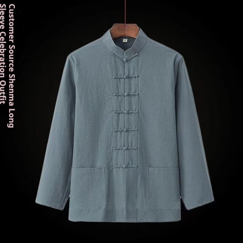New Loose Ramie Chinese Shirt For Women - Image 6