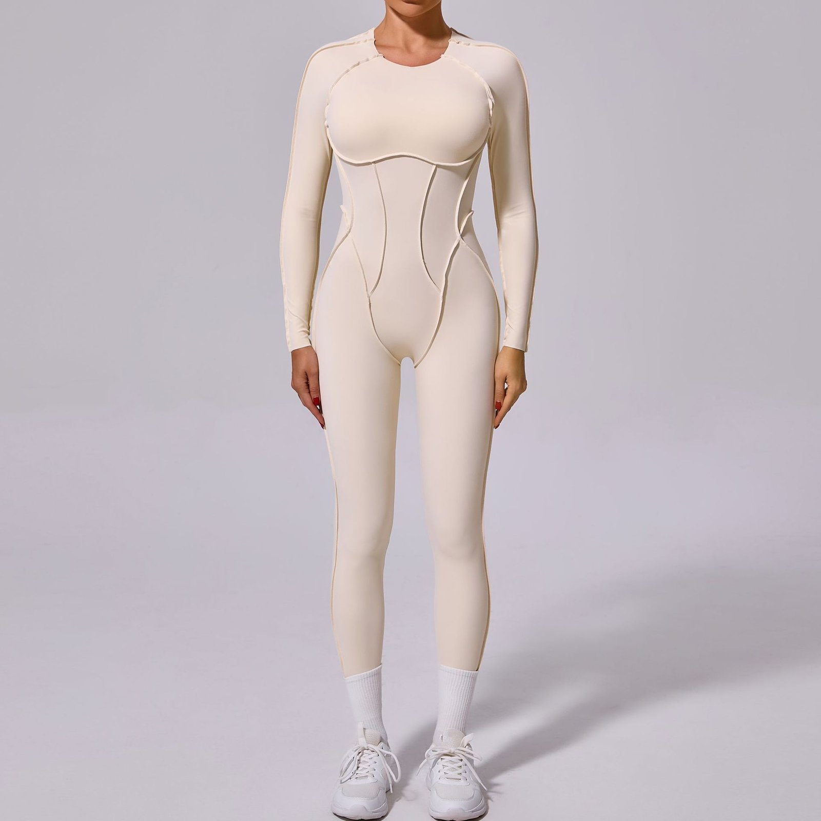 New Winter One-piece Sports Yoga Jumpsuit Backless Tight Jumpsuit - Image 8