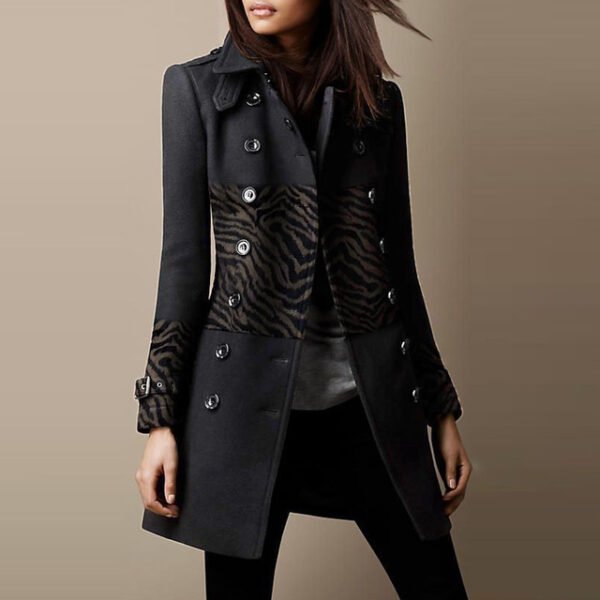 Ladies Spring Long Jacket Wool Trench Coat - Image 5
