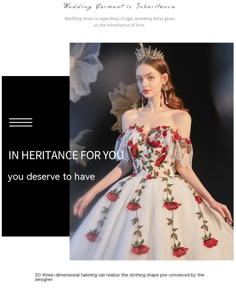 Temperament Bride Bra Trailing Mori Style Wedding Dress - Image 6