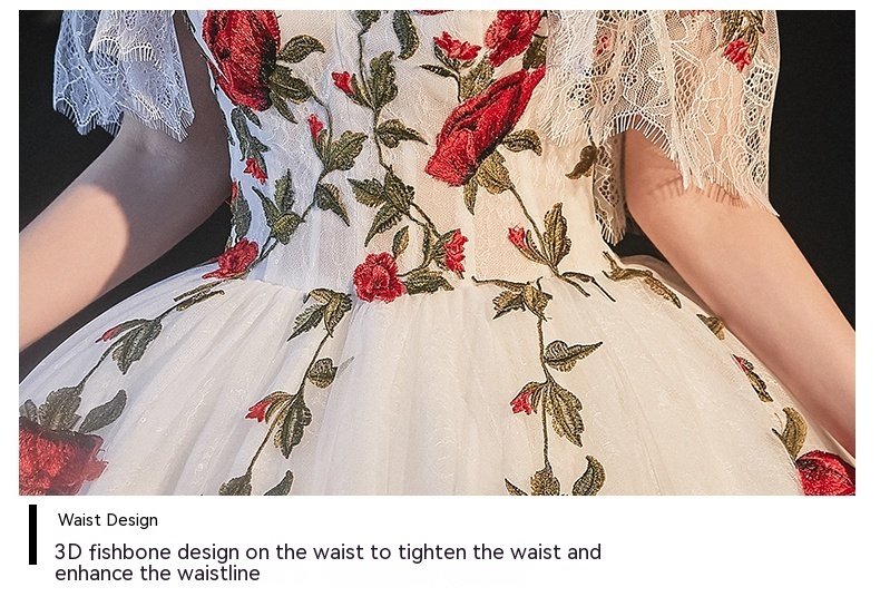 Temperament Bride Bra Trailing Mori Style Wedding Dress - Image 3