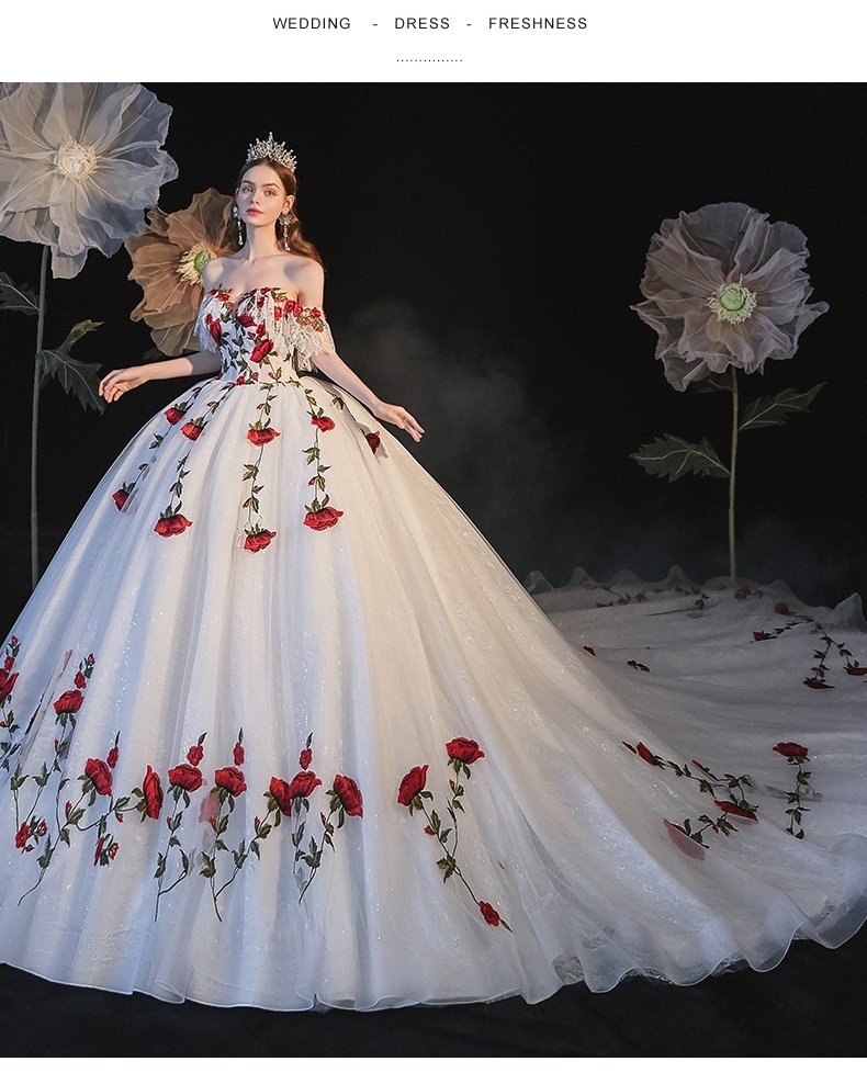 Temperament Bride Bra Trailing Mori Style Wedding Dress - Image 10