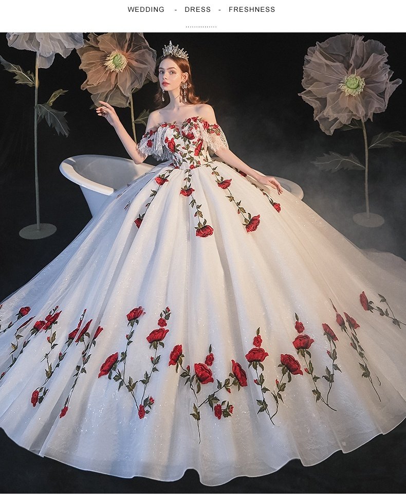 Temperament Bride Bra Trailing Mori Style Wedding Dress - Image 9