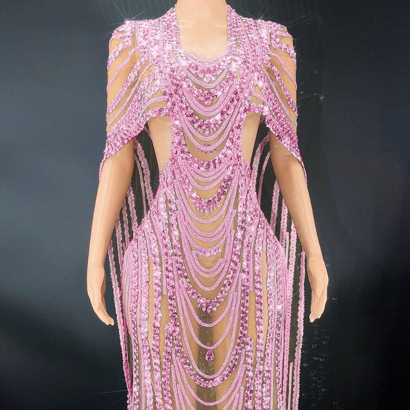 Celebrate Crystal Sequin Evening Gown - Image 2