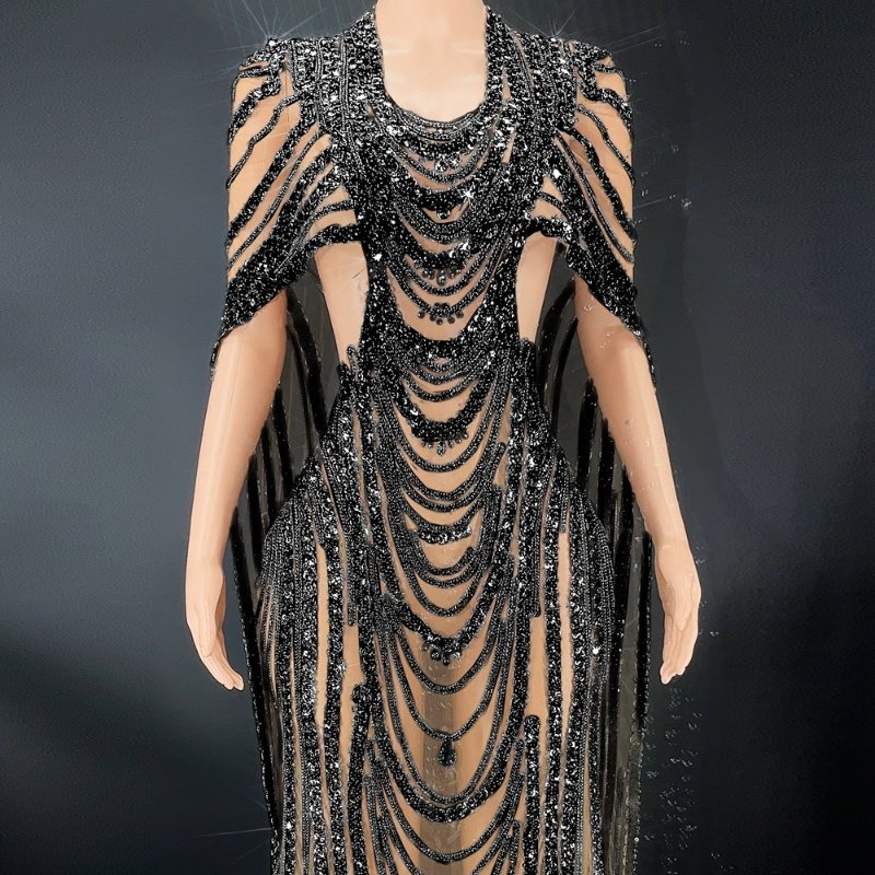 Celebrate Crystal Sequin Evening Gown - Image 5